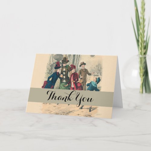 Children Family Antique Victorian Chilld Thank You Card