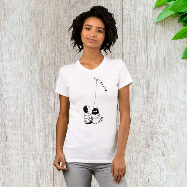 Children Flying A Kite Womens T-Shirt (Creator Uploaded)