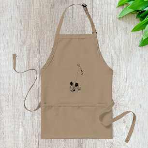 Children Flying Kite Silhouette Adult Apron
