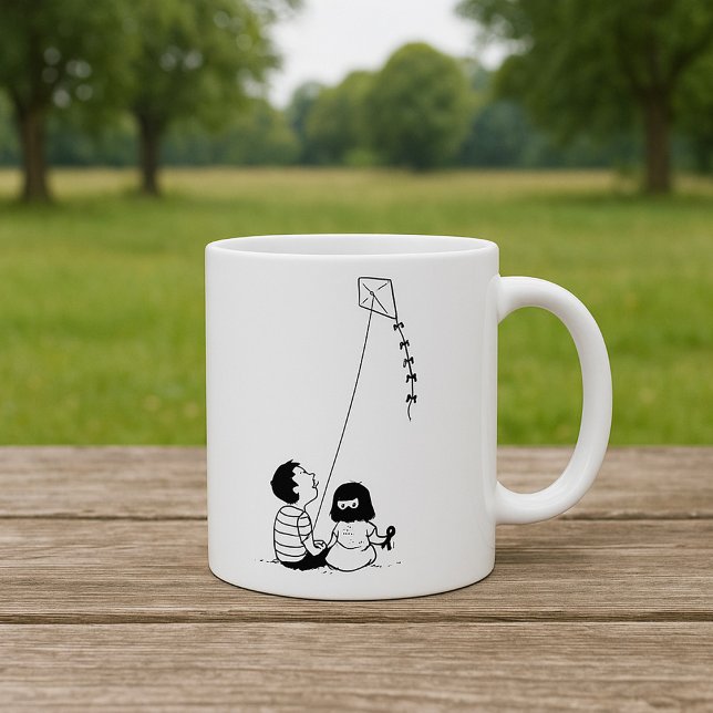 Children Flying Kite Silhouette Coffee Mug (Creator Uploaded)