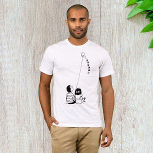 Children Flying Kite Silhouette T-Shirt