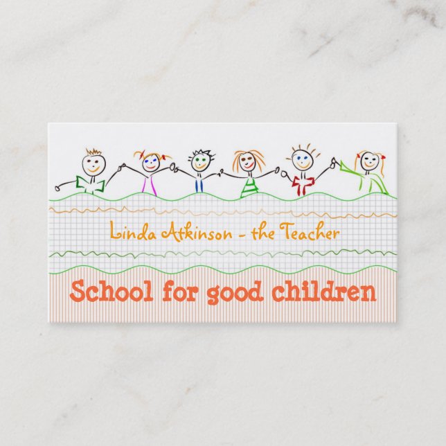 children friendship business card (Front)