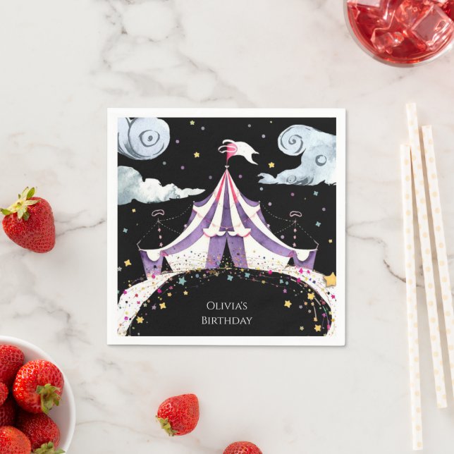 Children Fun Circus Birthday Napkins (Insitu)