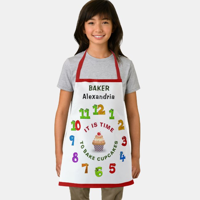 Children Fun Colorful Baking Cupcakes Personalize Apron