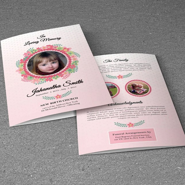 Children Funeral Program Template (Creator Uploaded)