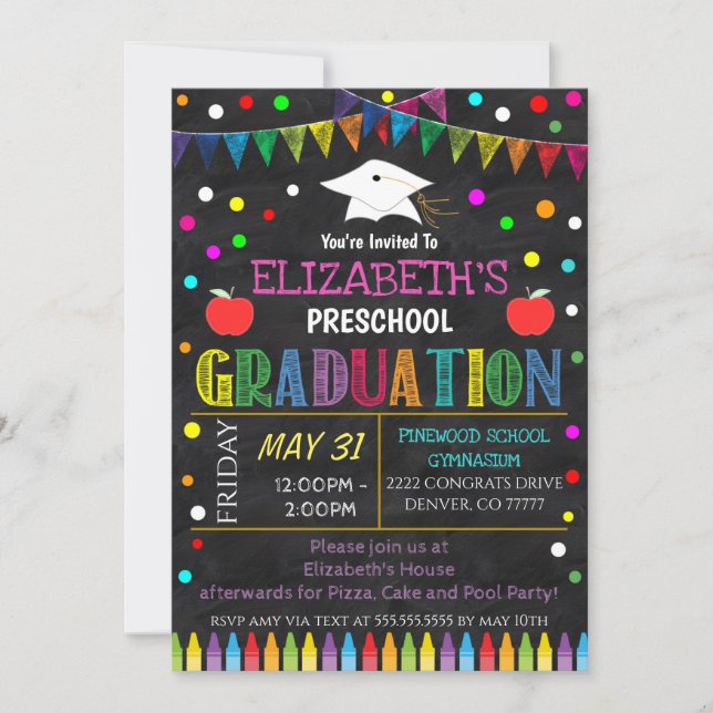 Children Graduation Ceremony Invitation (Front)