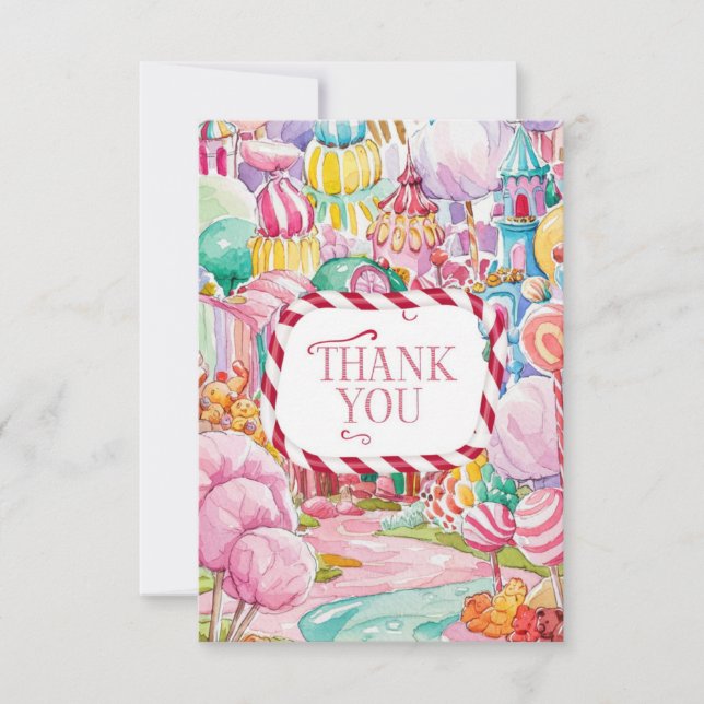 Children Greeting Candyland thank you card (Front)