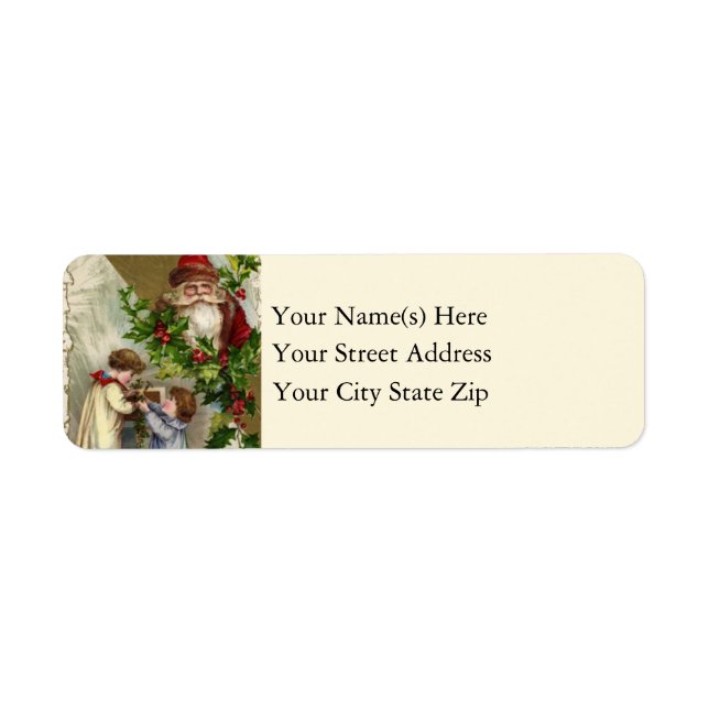 Children Hanging Holly Vintage Label (Front)