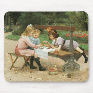 Children Having Afternoon Tea in the Park Mouse Pad