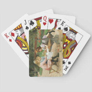 Children Having Afternoon Tea in the Park Poker Cards