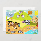 children illustration postcard | Zazzle