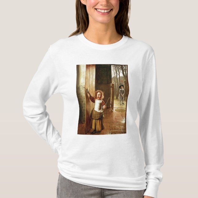 Children in a Doorway with 'Colf' Sticks T-Shirt (Front)