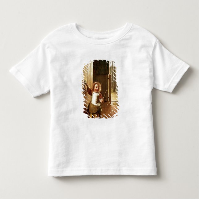 Children in a Doorway with 'Colf' Sticks Toddler T-shirt (Front)