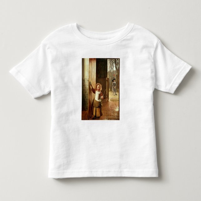 Children in a Doorway with 'Colf' Sticks Toddler T-shirt (Front)
