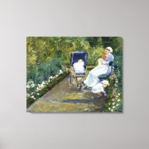 Children in a Garden (The Nurse) Mary Cassatt Canvas Print