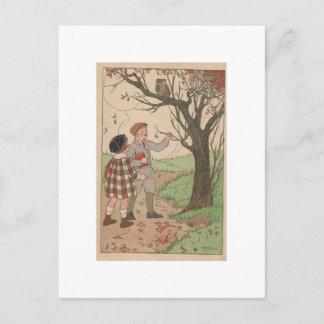 Children in Autumn Postcard