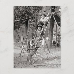 Children in Costume, 1922 Postcard