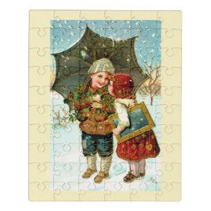 Children in the snow jigsaw puzzle