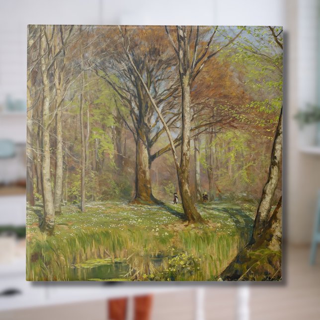 Children in the spring forest H.A. Brendekilde Ceramic Tile (Creator Uploaded)