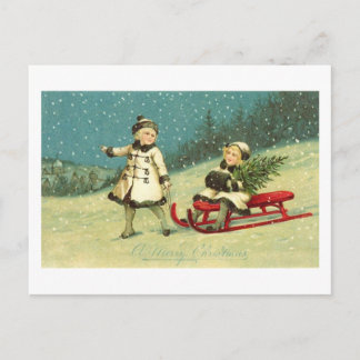 Children in Winter Postcard