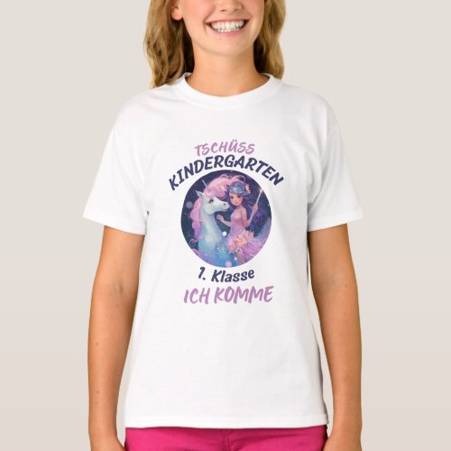 Children Inclusion 2023 Girls Einhorn  Meerjung T_Shirt