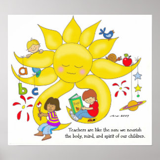 Children Matter - Teachers Care by Vera Trembach Poster