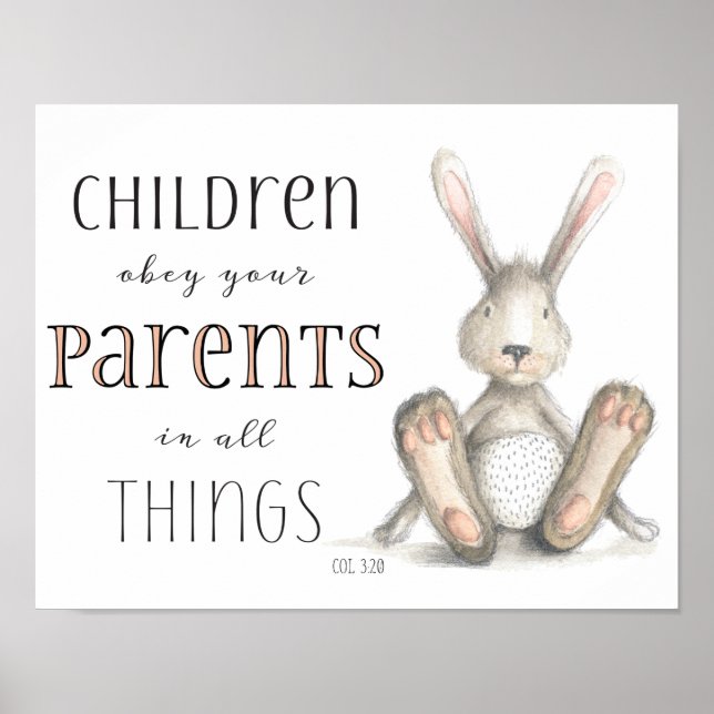 Children Obey Your Parents-Col 3:20 Poster (Front)