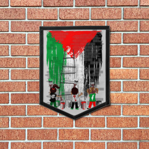 Children of Gaza Painting Palestine Flag