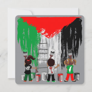 Children of Gaza Painting Palestine Flag