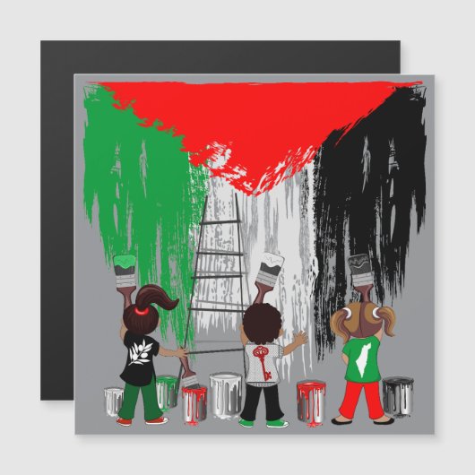 Children of Gaza Painting Palestine Flag (Front/Back)