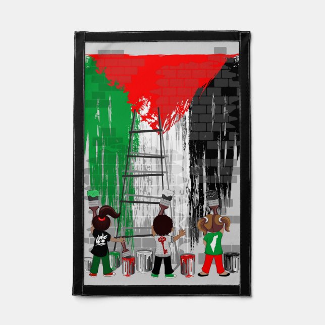 Children of Gaza Painting Palestine Flag  (Front)