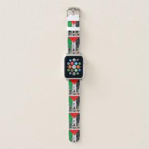 Children of Gaza Painting Palestine Flag Apple Watch Band