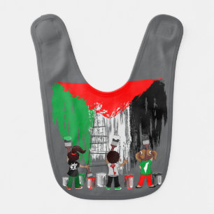 Children of Gaza Painting Palestine Flag  Baby Bib
