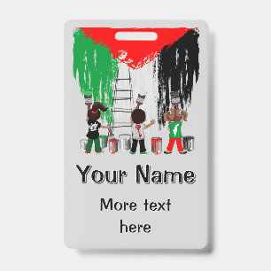 Children of Gaza Painting Palestine Flag Badge
