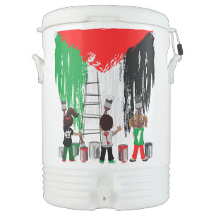 Children of Gaza Painting Palestine Flag Beverage Cooler