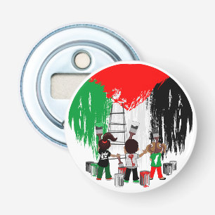 Children of Gaza Painting Palestine Flag Bottle Opener