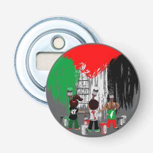 Children of Gaza Painting Palestine Flag Bottle Opener