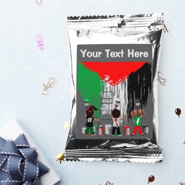 Children of Gaza Painting Palestine Flag  Coffee Drink Mix (Packets)