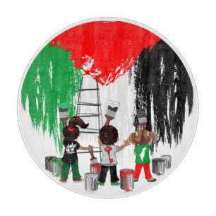 Children of Gaza Painting Palestine Flag Cutting Board