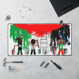 Children of Gaza Painting Palestine Flag Desk Mat