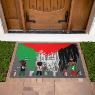 Children of Gaza Painting Palestine Flag Doormat