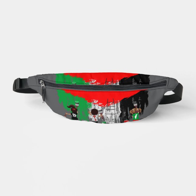 Children of Gaza Painting Palestine Flag  Fanny Pack (Front)