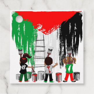 Children of Gaza Painting Palestine Flag  Favor Tags
