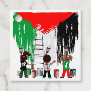 Children of Gaza Painting Palestine Flag Favor Tags