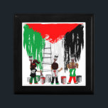 Children of Gaza Painting Palestine Flag  Gift Box<br><div class="desc">Palestinian Children,  with Brushes and Paint Pots,  painting a large palestinian Flag on the Wall. Original Vector Illustration Copyright BluedarkArt TheChameleonArt.</div>
