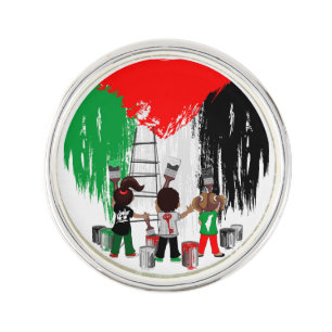 Children of Gaza Painting Palestine Flag Lapel Pin