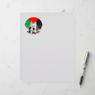 Children of Gaza Painting Palestine Flag Letterhead