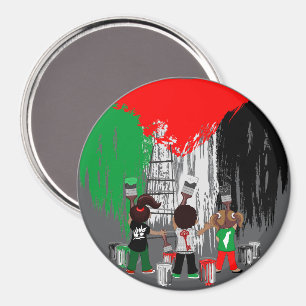Children of Gaza Painting Palestine Flag Magnet