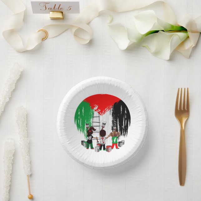 Children of Gaza Painting Palestine Flag  Paper Bowls (Wedding)