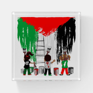 Children of Gaza Painting Palestine Flag  Paperweight